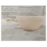 Vintage Fire-King peach lustre handled bowl