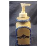 Hermitage Pottery Spongeware Lotion bottle