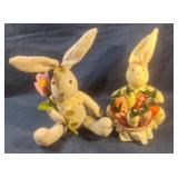 Stuffed rabbit decor