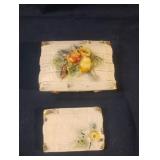 Vintage ceramic trinket box and tray