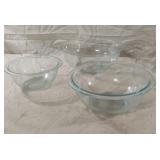 Pyrex blue tint mixing bowls