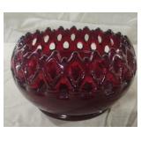 Vintage Westmoreland lace ruby red glass bowl