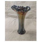 Vintage Fenton blue iridescent carnival glass