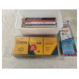Pencils and crayons