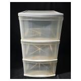 3 Tier Plastic Storage Cabinet 25" tall