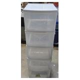 5-Tier Plastic Storage Cabinet 41" tall