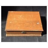 Wooden Jewlery Box 10ï¿½"L 7ï¿½"W 3"D