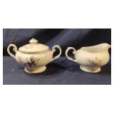 Yamaka Nocturne Pattern Creamer and Sugar Bowl