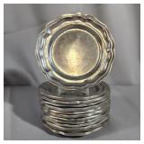 (13) Wilton Pewter Sm. 4 1/2" Plates