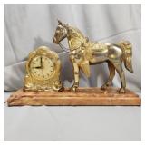 Brass Electric Horse Clock (Plastic Base)