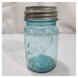 #4 Pint Blue Ball Error Jar (Backwards 4)