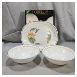3pc. Corelle "Hummingbird" Serving Set w/ Box