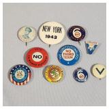 (10) Vintage Political Buttons