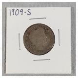 1909-S Barber Quarter