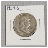 1954-S Franklin Half Dollar