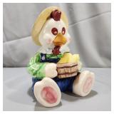Ceramic Farmer Chicken Cookie Jar