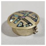 26g Sterling Silver Inlaid Pill/Trinket Box