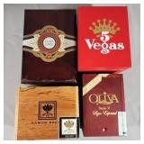 (4) Wood Cigar Boxes