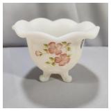 Fenton Glass for Longaberger Footed Bowl