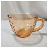 Peach Color Glass 2 Cup Measure