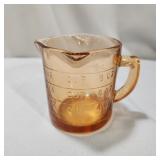Peach Color Glass 1 Cup Measure