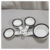 White Enamel Measuring Cups