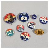 (9) Eisenhower Political Buttons