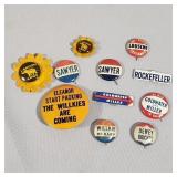(11) Vintage Political Buttons