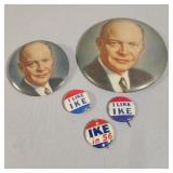(5) Eisenhower Political Buttons