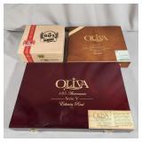 (3) Wood Cigar Boxes