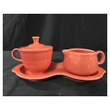 Fiesta 4-Piece Sugar Bowl and Creamer Set with