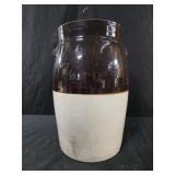 Vintage 3 Crock Two-tone Salt Glazed Stoneware No