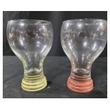 2 collectible glass goblets Homer Laughlin Fiesta
