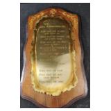 Vintage 'The Ten Commandments' wood sign