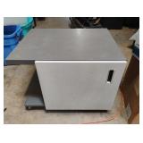 Rolling Metal cabinet  27 1/2 x 21 x 21