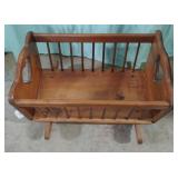 Baby doll wood rocker