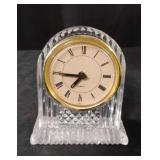 Vintage collectible crystal quartz desk clock.