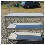 Metal shelf with wood shelves 48 x 35 x 18