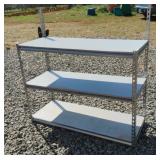 Metal shelf with wood shelves 48 x 35 x 18