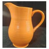 Brushes Earthenware Pottery Ceramic Orange Ribbed