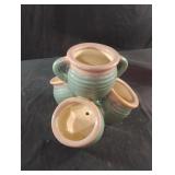 Ceramic multi pot planter with handles