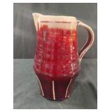 Vintage glazed pottery pitcher