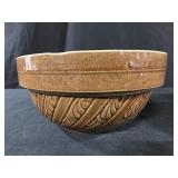 Brown Stoneware bowl USA 8x4