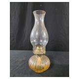 vintage Lamplight Farms clear glass oil lamp 13'