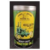 John Deere metal tin bank