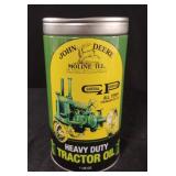 John Deere metal tin bank