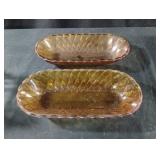 Vintage 1970s Indiana Glass Amber Harvest Gold