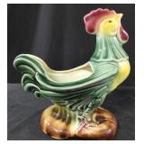 vintage ceramic rooster planter 7.25'