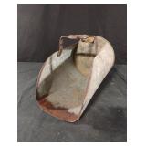 Vintage galvanized grain scoop