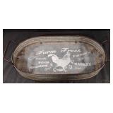 Farm Fresh galvanized tray farmhouse decor